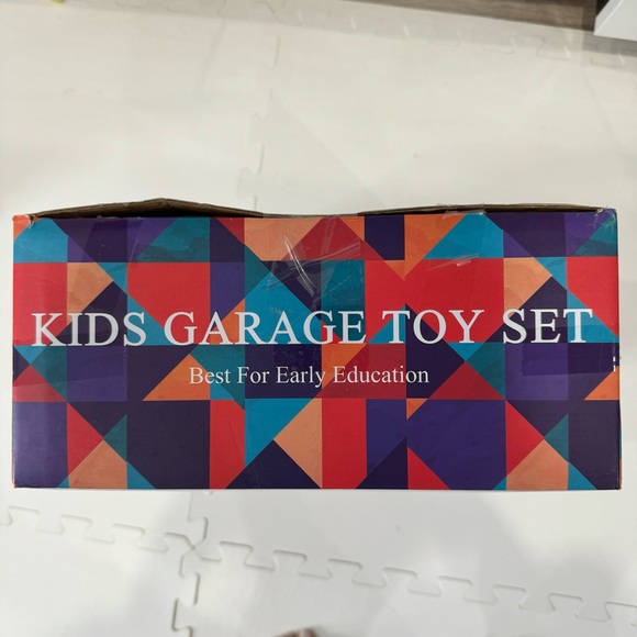 UNIH Kids Garage Toy Set, Toy Vehicle Garage for Toddlers. Blue / grey - Picture 4 of 8